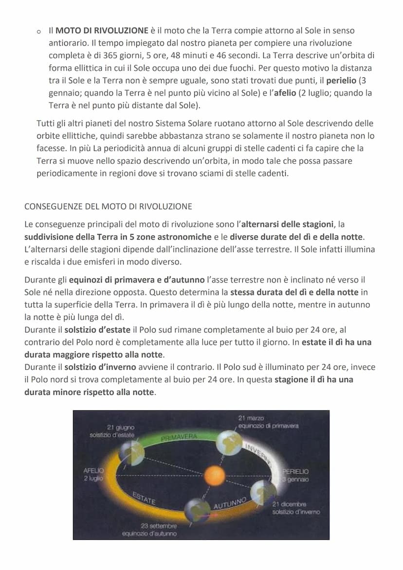 FORMA E MOTI DELLA TERRA
La Terra è il terzo pianeta del nostro Sistema Solare, ha un raggio di 6378 km e dista dal
Sole circa 150 milioni d
