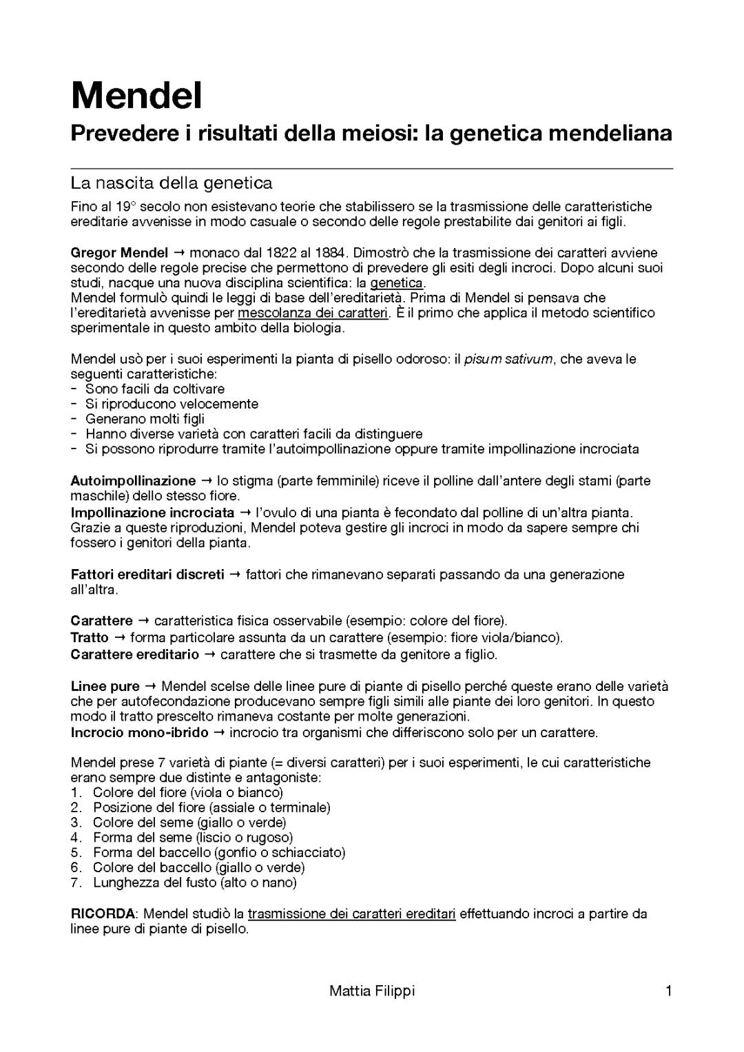 La genetica di Mendel: Le leggi di Mendel facili da capire