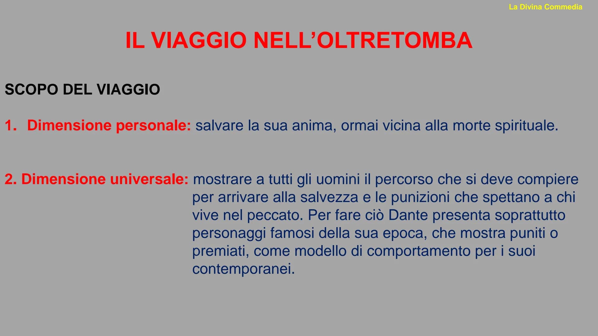 LA DIVINA
COMMEDIA SIGNIFICATO DEL TITOLO
La Divina Commedia
Il titolo originale è Comedìa (comos-contado e oda= canto quindi canto rustico)