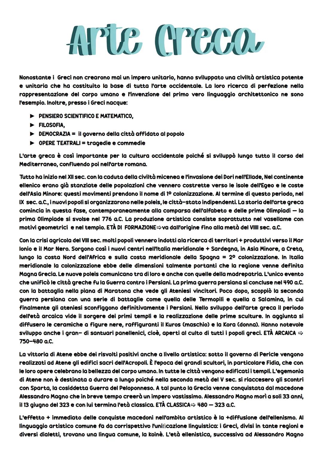 # Arte minoica e
micenca

Lungo il Mar Egeo fiorirono la civiltà minoica e micenea, che rappresentano artisticamente le + alte
espressioni d