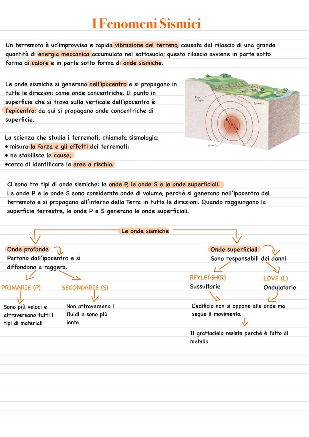 I Fenomeni Sismici
Un terremoto è un'improvvisa e rapida vibrazione del terreno, causata dal rilascio di una grande
quantità di energia mecc