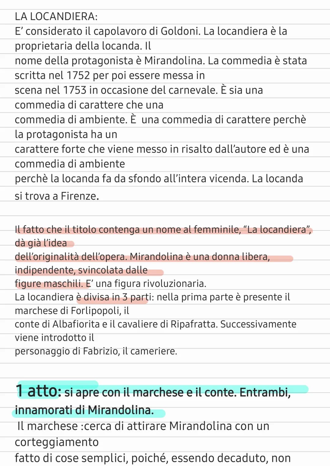 LA LOCANDIERA:
E' considerato il capolavoro di Goldoni. La locandiera è la
proprietaria della locanda. Il
nome della protagonista è Mirandol