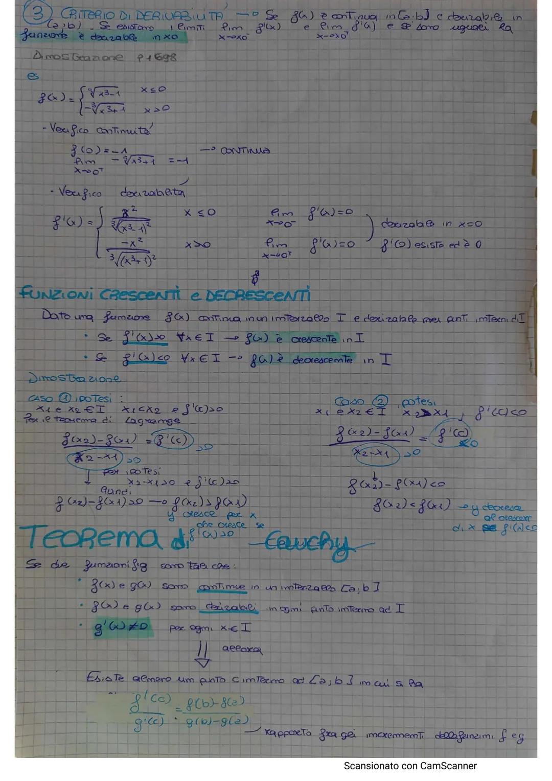 # PUNTI DI NON DERIVABILITA'
Se uma fumiane f(x) è deciziabice im um punto xo del suo comimio geeara è continua
ma le com Dearia mam è cexto