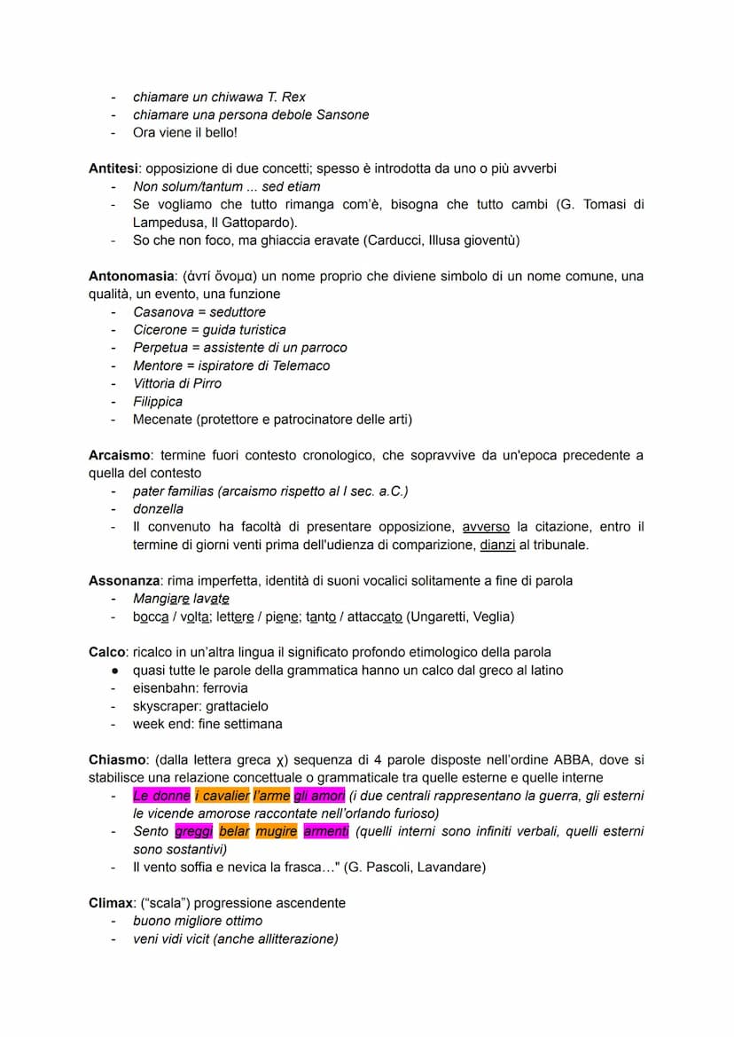 Figure retoriche
Acronimo (akros onimo=cima del nome): figura retorica per cui si citano solo le lettere iniziali
di parole consecutive
FIAT