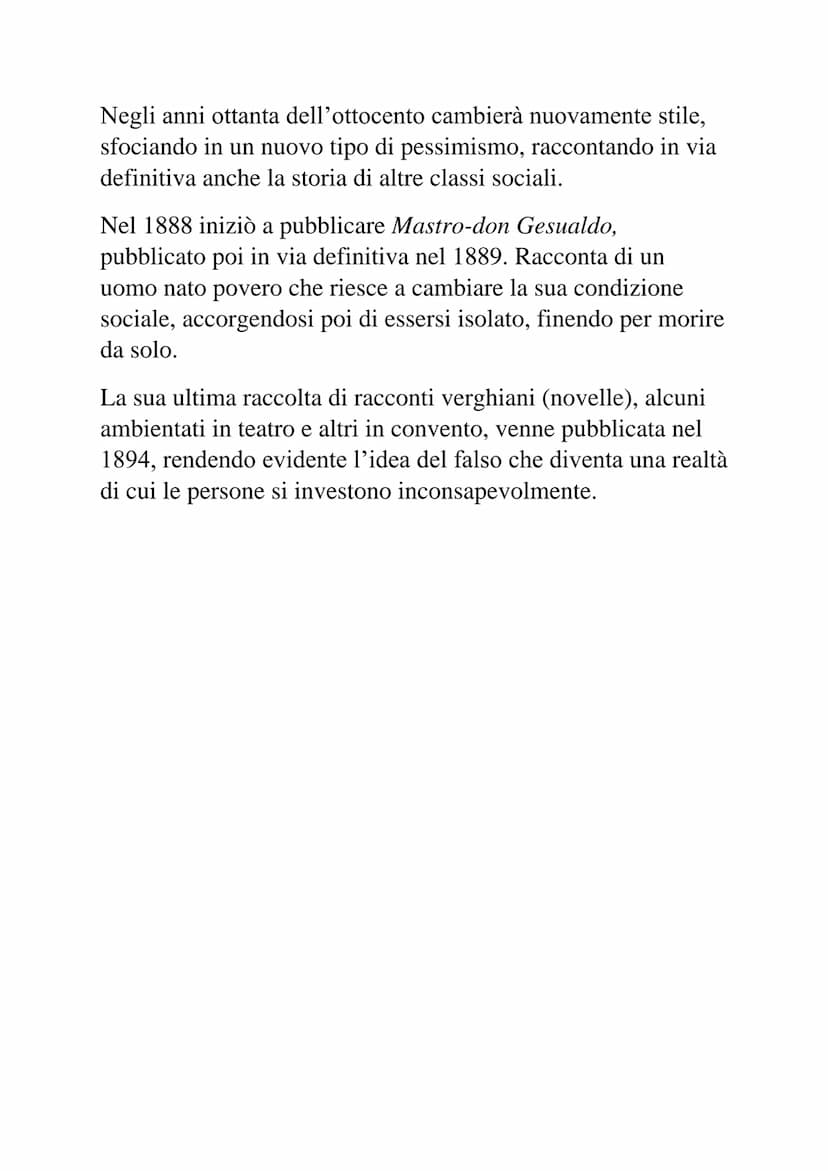 VERGA - OPERE
I romanzi giovanili di Verga raccontano storie
melodrammatiche, come quelle di Una peccatrice e Storia di
una capinera. Sono s