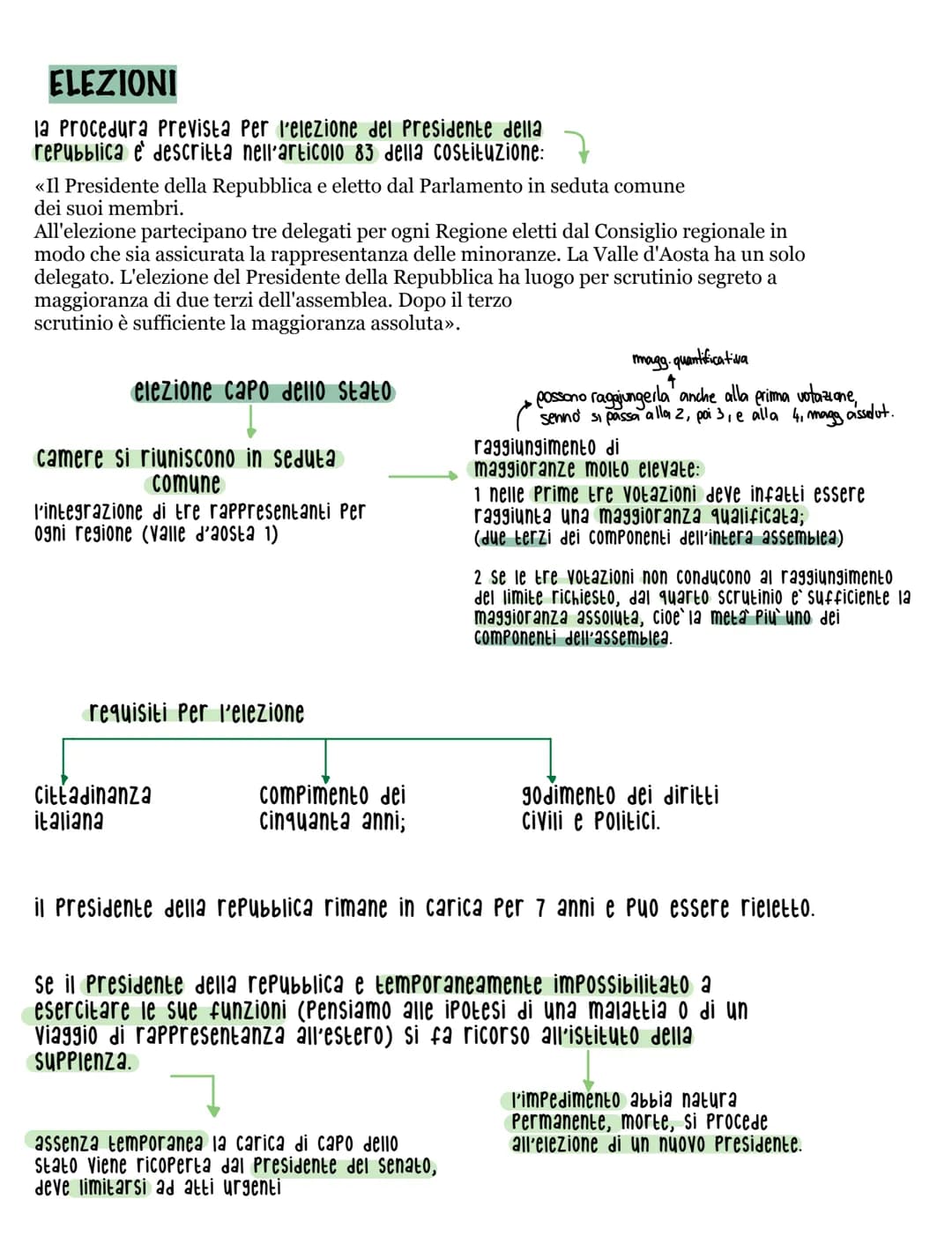 PRESIDENTE DELLA REPUBBLICA
il Presidente della repubblica è la Più alta carica dello stato e, come sancito dal
Primo comma dell'articolo 87