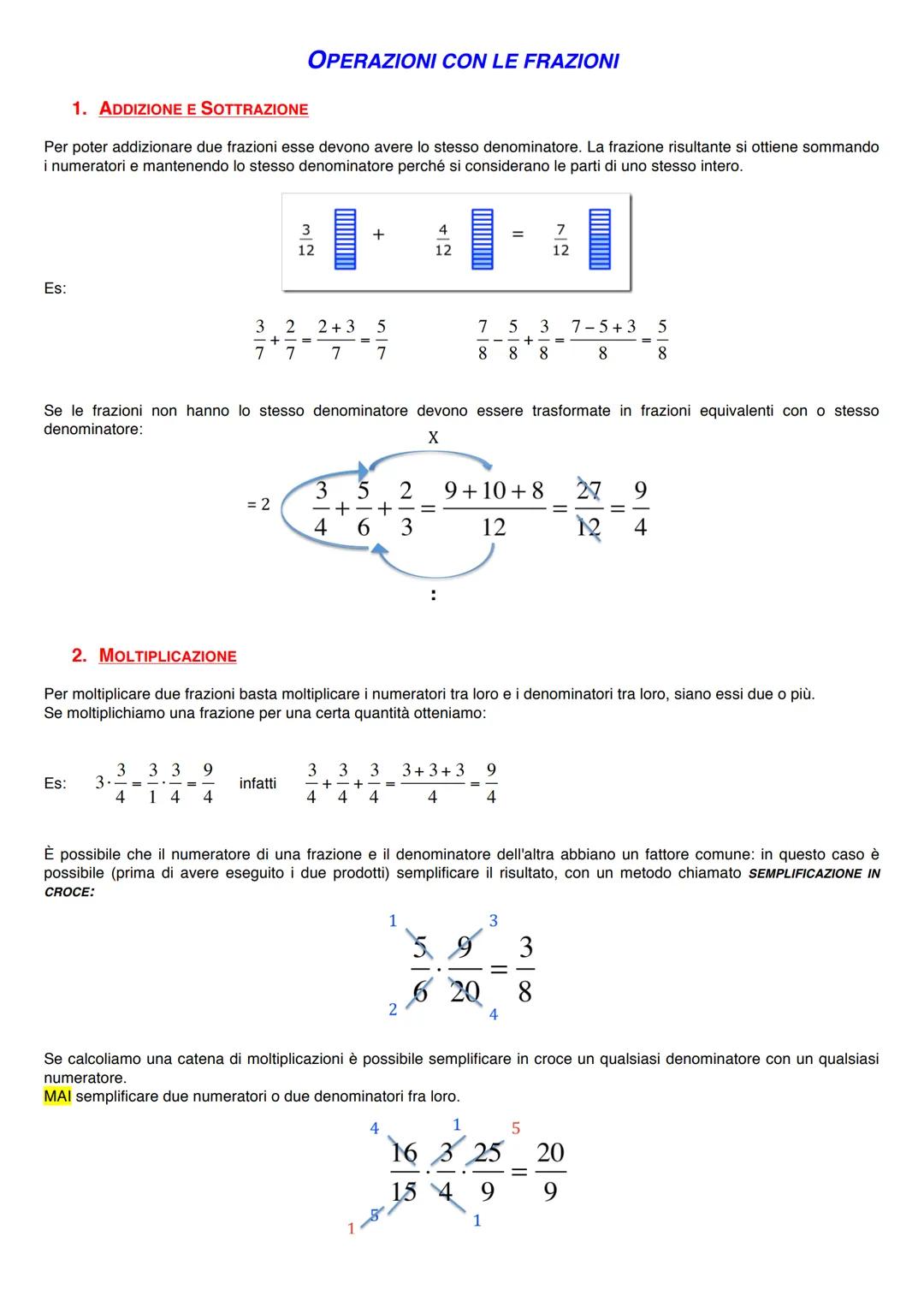 LA FRAZIONE
Una frazione è un modo per esprimere una quantità basandosi sulla divisione di un oggetto in un certo numero di parti
della stes