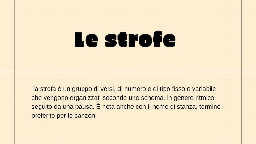 New Tab
Q
2°liceo
Mancuso Roberta
+
LA METRICA
strofe, versi, ritmo, sillabe e figure metriche
robbb Le strofe
la strofa è un gruppo di vers
