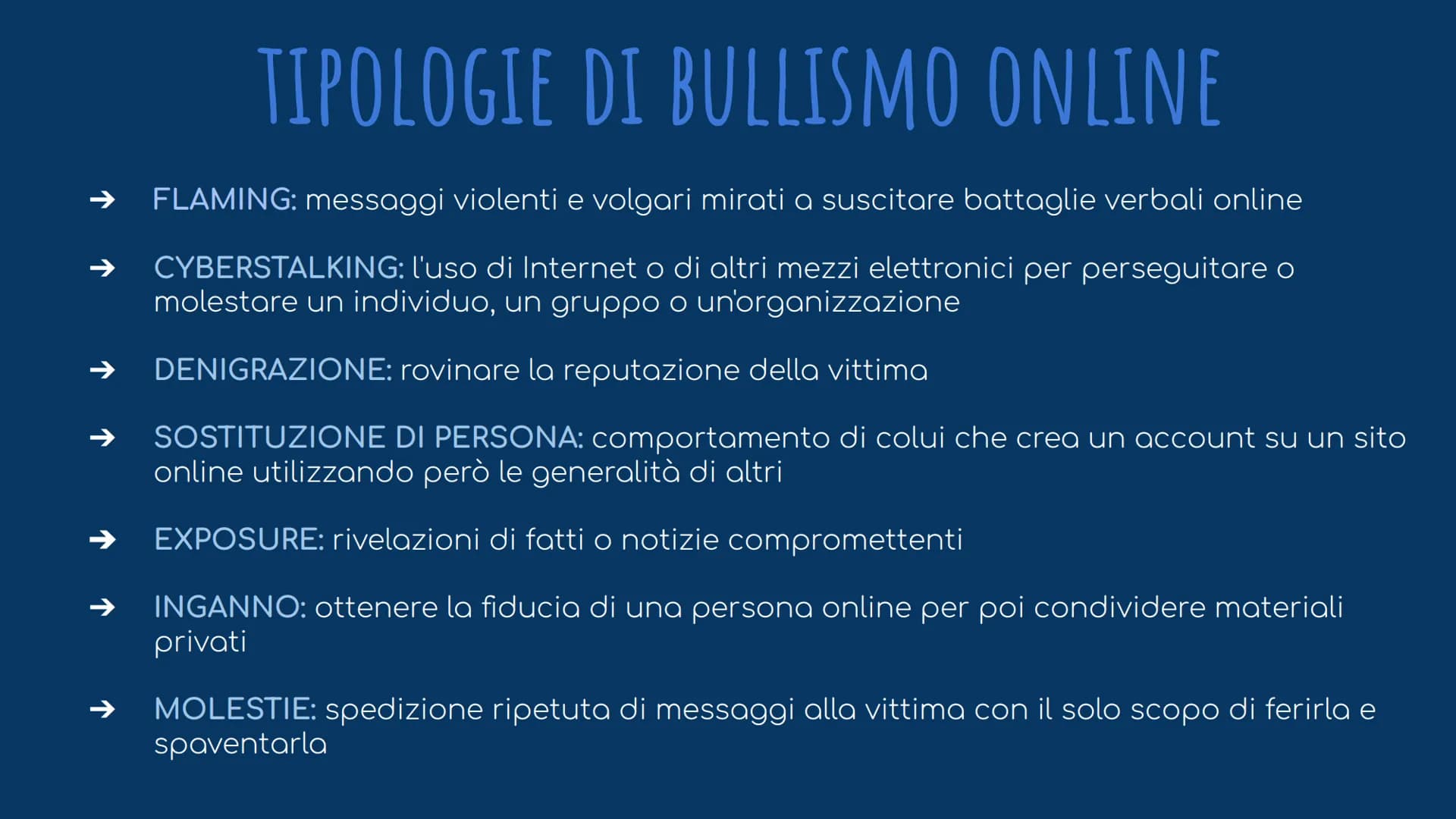 IL CYBERBULLISMO
Q
LOSER!
S COS'È IL CYBERBULLISMO?
il cyberbullismo è una forma di
bullismo condotto attraverso
strumenti telematici (messa