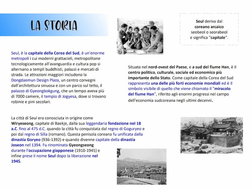 LLELLEALER
100 Odder MA
EPETO
о
POSSESSFCGGS
каараа
Se
этоб - этобд LA STORIA
Seul, è la capitale della Corea del Sud, è un'enorme
metropoli
