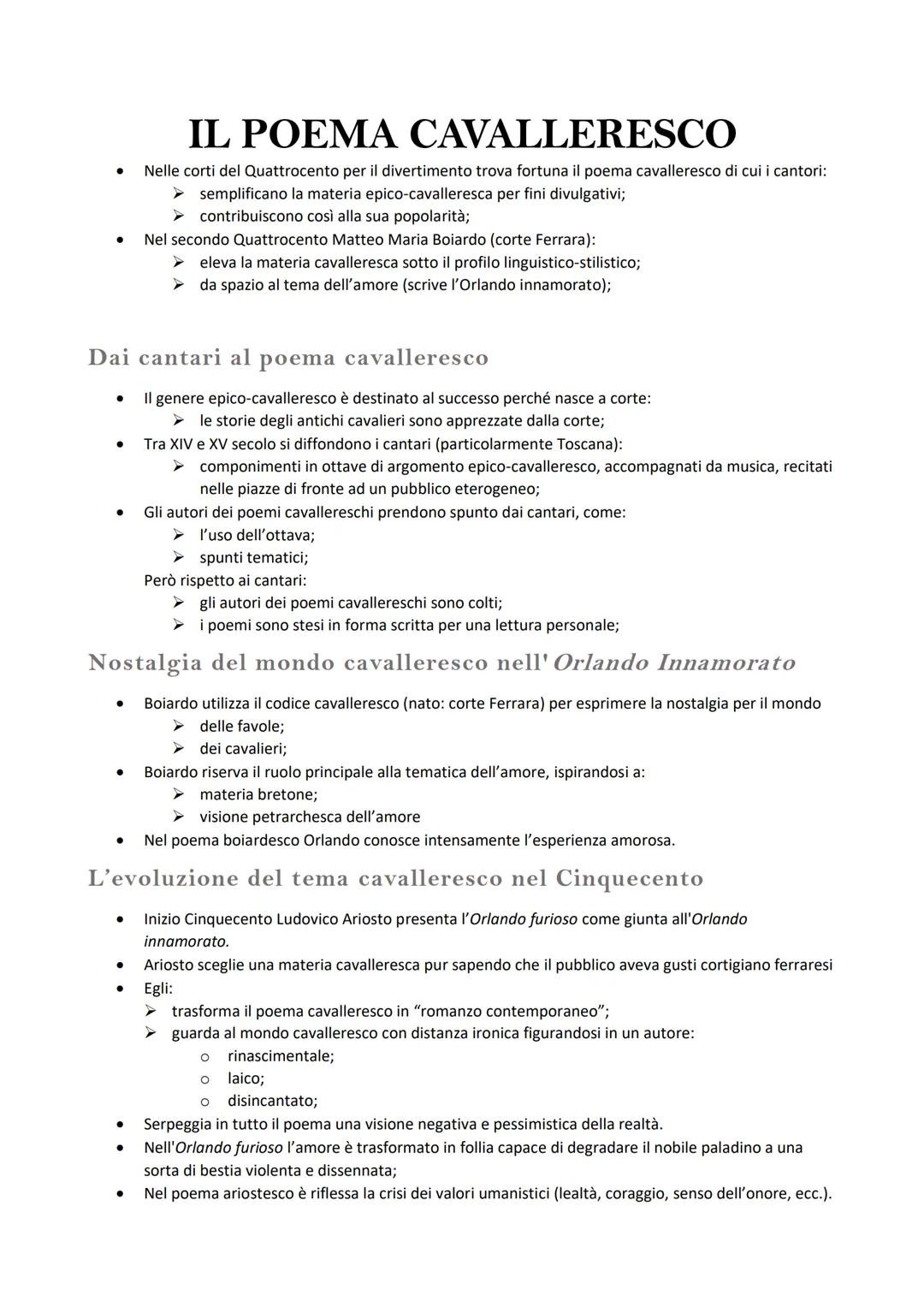 poema cavalleresco, Ariosto, Orlando Furioso