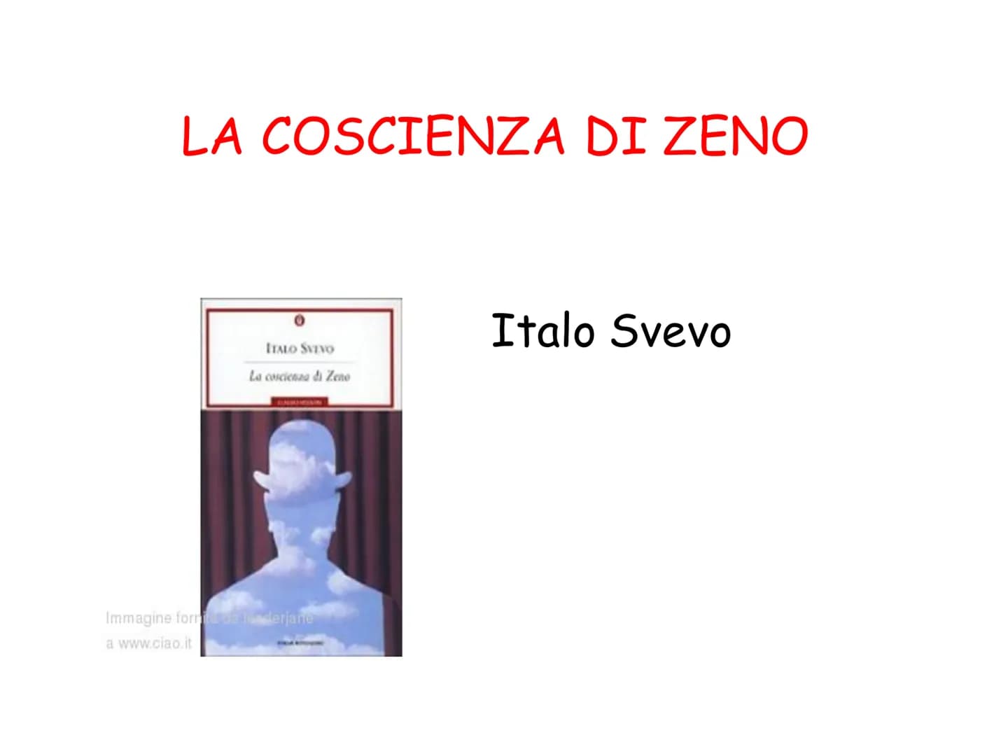 LA COSCIENZA DI ZENO
0
ITALO SVEVO
La coscienza di Zeno
SUNNING
Immagine formid on leaderjane
a www.ciao.it
Italo Svevo Quando fu realizzata