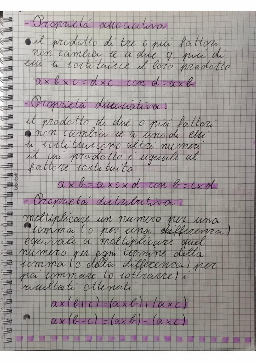 Addisione, sottrazione,
"moltiplicazione e divisione :
tutte le prioprietà
Le proprietà delle
di
regole che permettone che semplificance
lo 