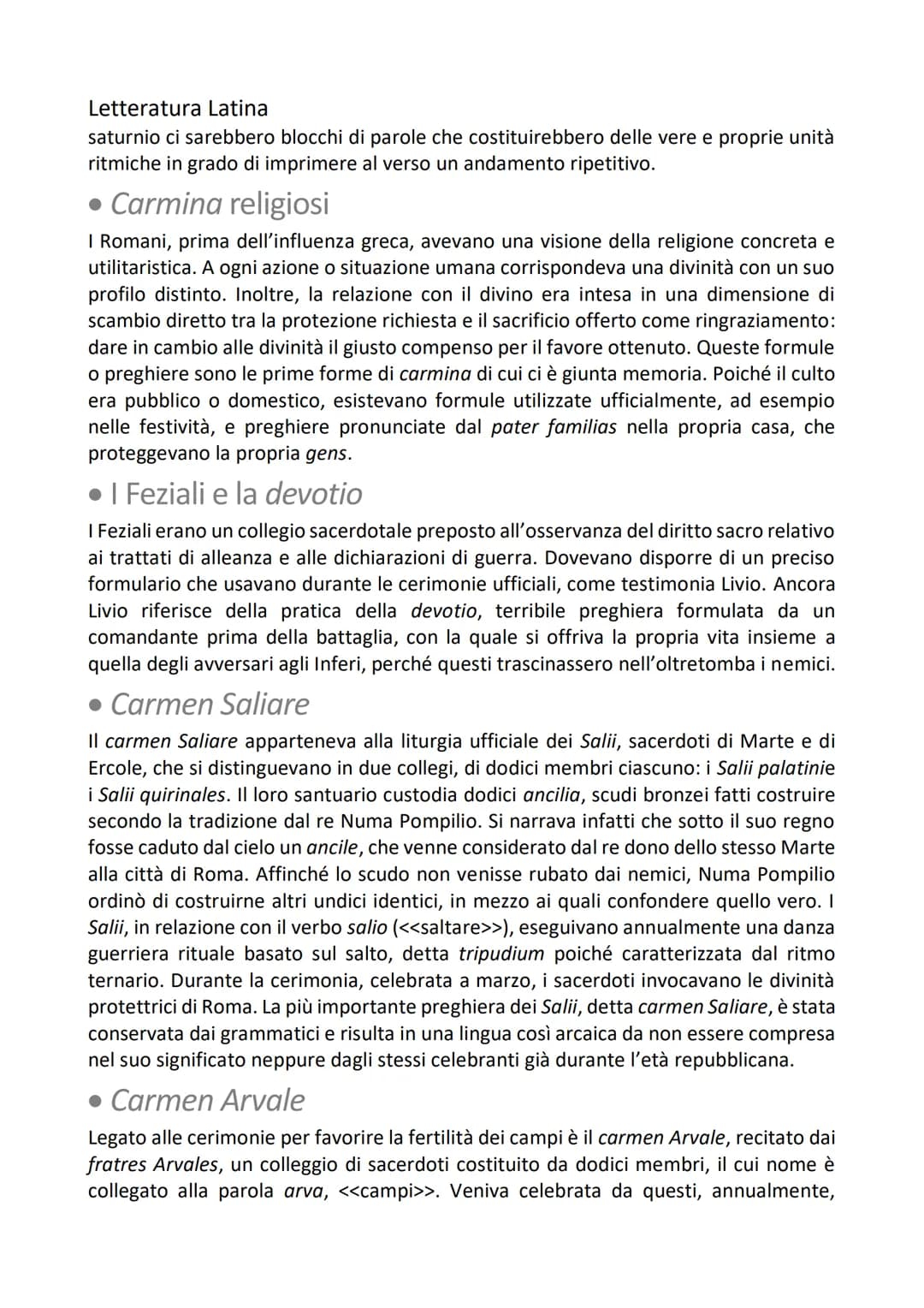 Le origini della letteratura latina riassunto e mappa concettuale - Letteratura latina autori e storia