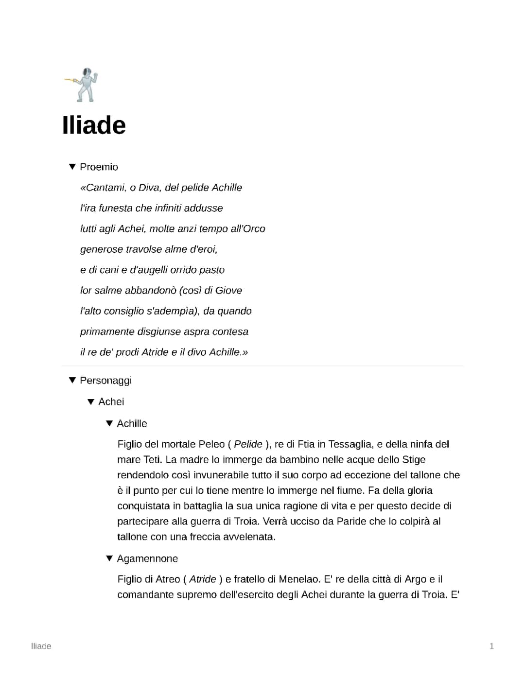 Iliade: Riassunto Breve, Tramite e Personaggi per Bambini e Scuola Media