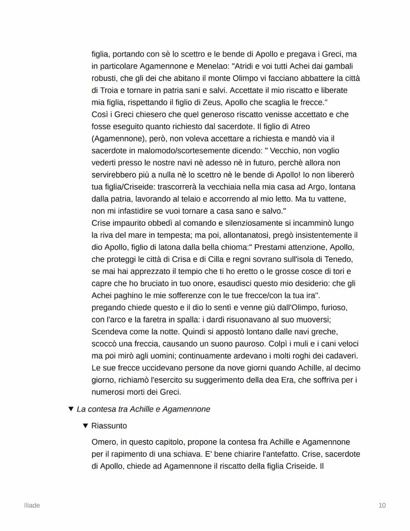 Iliade
*
Iliade
▼ Proemio
<<Cantami, o Diva, del pelide Achille
l'ira funesta che infiniti addusse
lutti agli Achei, molte anzi tempo all'Or