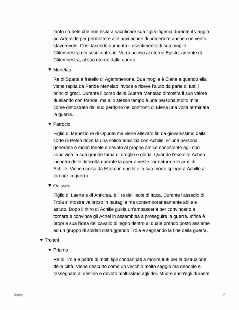 Iliade
*
Iliade
▼ Proemio
<<Cantami, o Diva, del pelide Achille
l'ira funesta che infiniti addusse
lutti agli Achei, molte anzi tempo all'Or