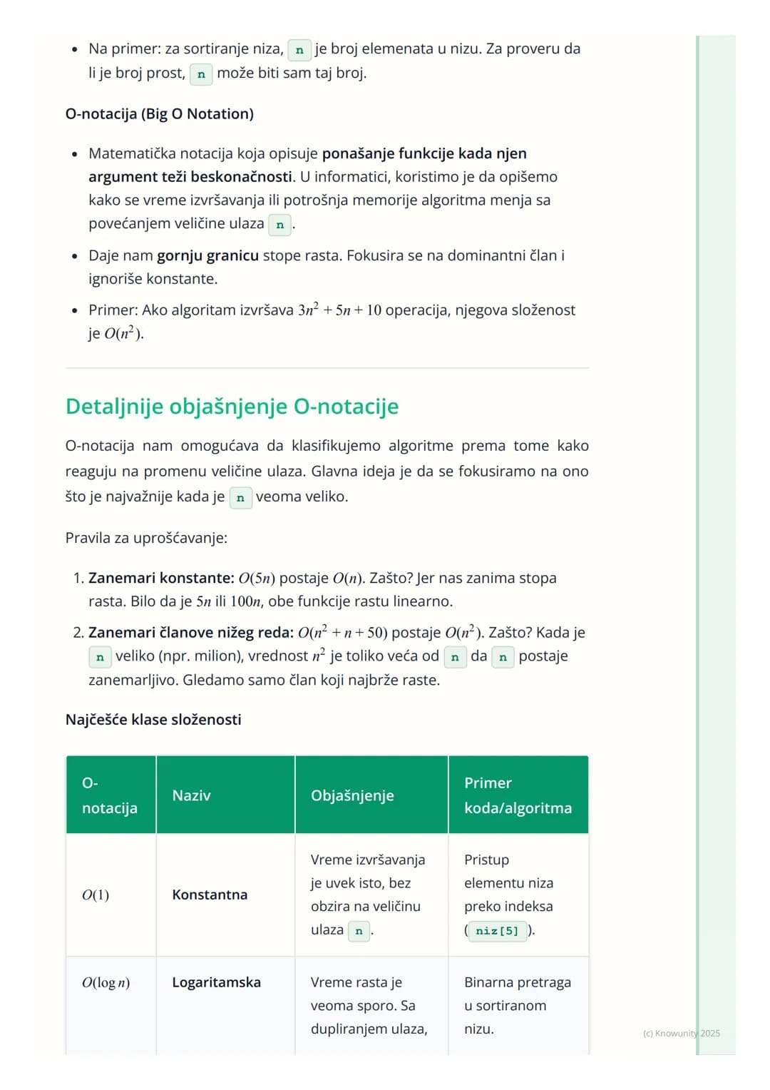 # Složenost algoritama

Uvod u složenost algoritama

Kada rešavamo neki problem programiranjem, često postoji više različitih
algoritama koj