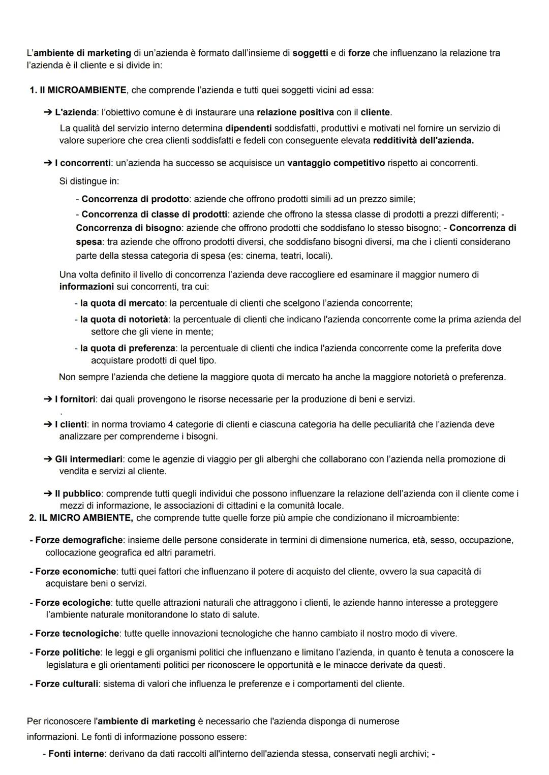 Il Marketing
È l'insieme delle attività e degli strumenti utilizzati dall'azienda per conquistare e fidelizzare i clienti.
L'attività di mar