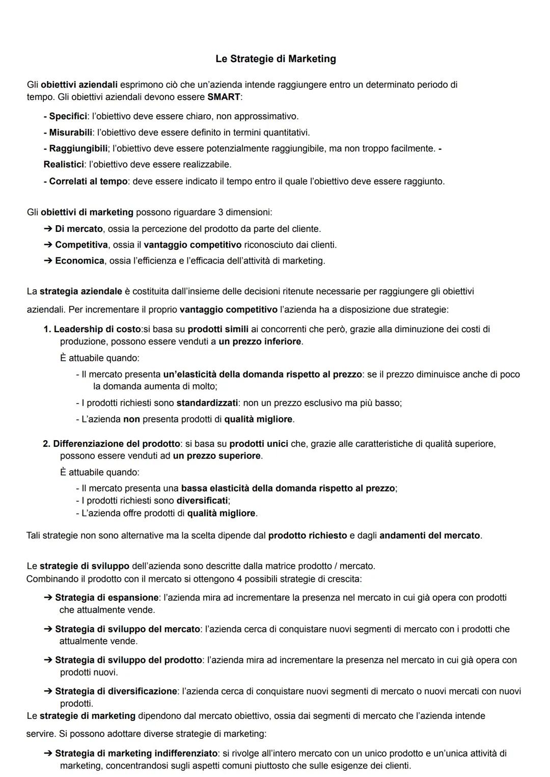Il Marketing
È l'insieme delle attività e degli strumenti utilizzati dall'azienda per conquistare e fidelizzare i clienti.
L'attività di mar