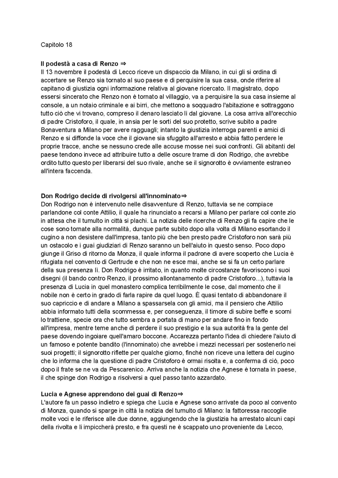 capitolo 18 promessi sposi