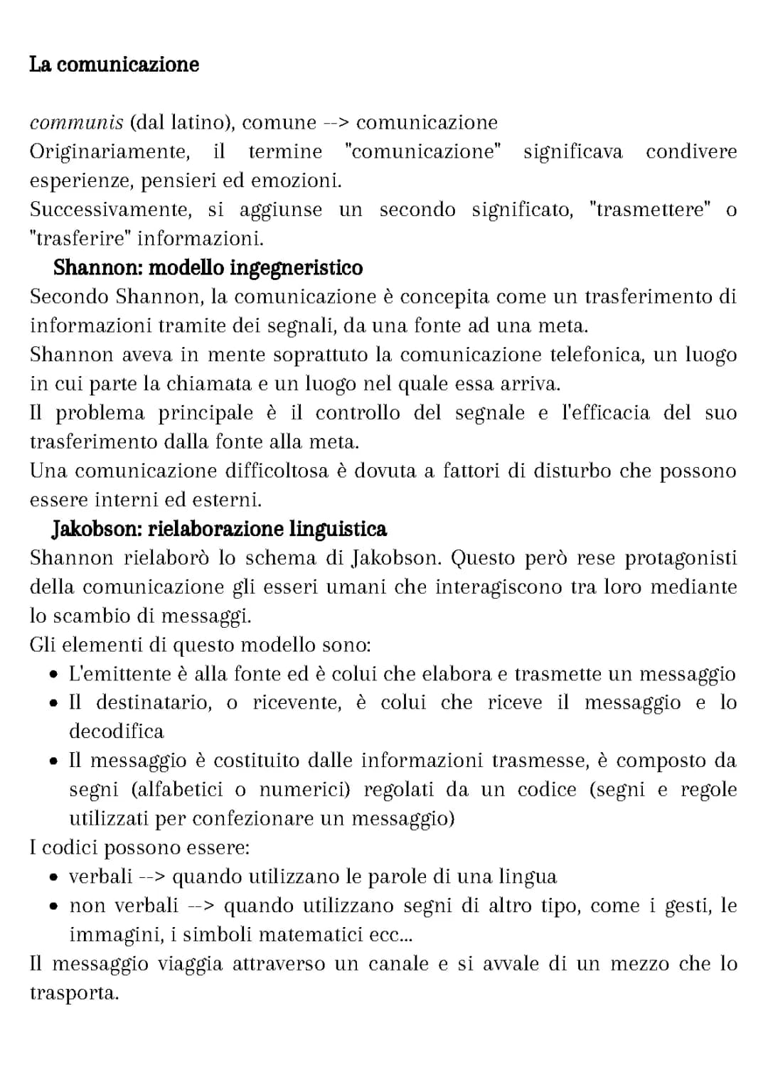 La comunicazione 