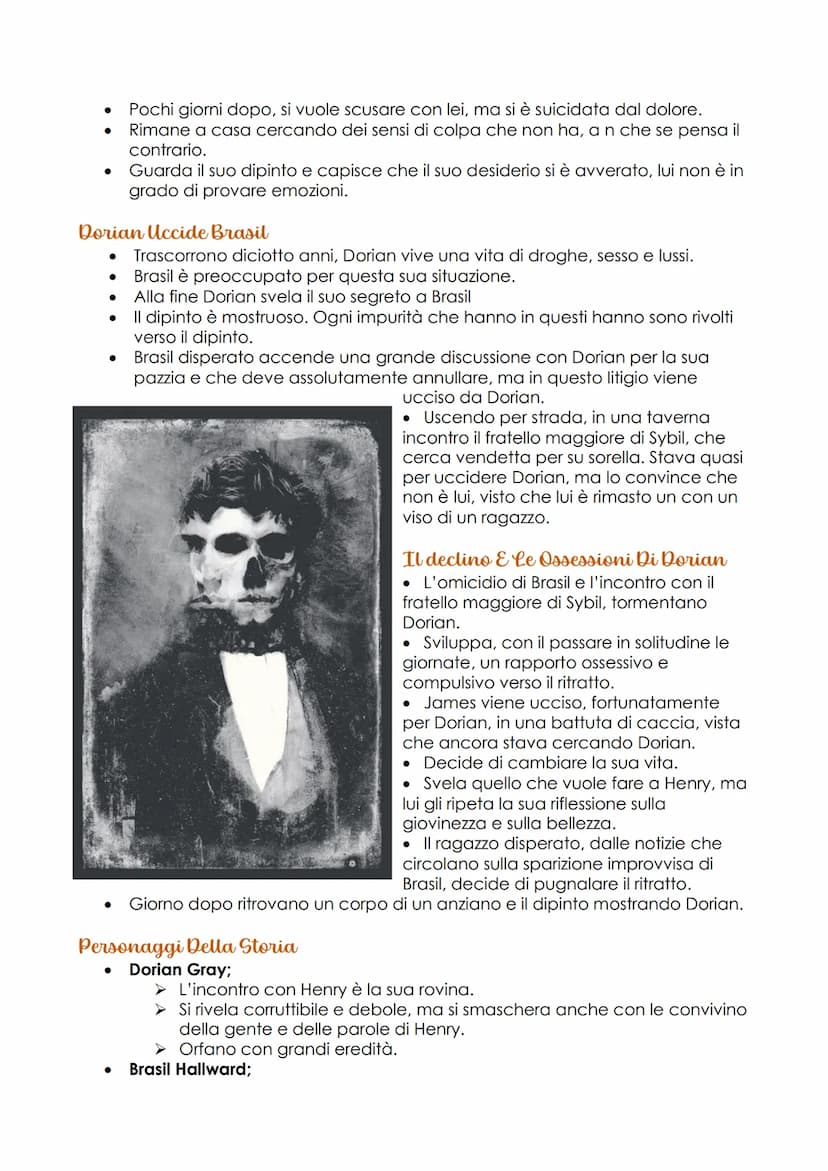 Il Ritratto Di Dorian Gray
La Prefazione
●
Nella Prefazione, l'autore si sofferma sul concetto di arte.
L'arte è al tempo stesso superficie 