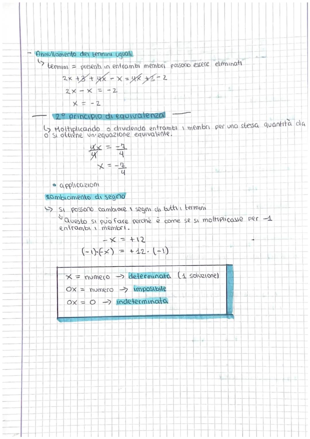 EQUAZIONI
Euna uguallanza Fra 2 espressioni leterali in cur compaiono una o più
Incognite
← termine noto
Incognite
4 3x + 2 = 24
coefficient