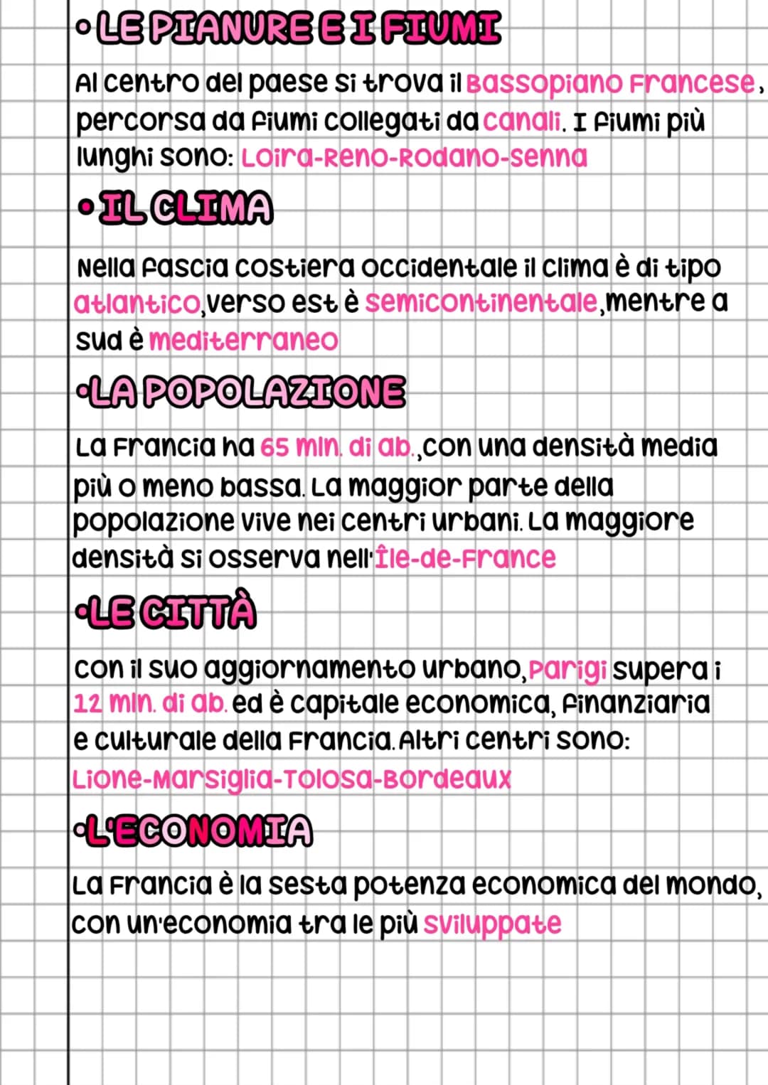 LE PIANURE E I FIUMI
Al centro del paese si trova il Bassopiano Francese.
percorsa da fiumi collegati da canali. I fiumi più
lunghi sono: Lo