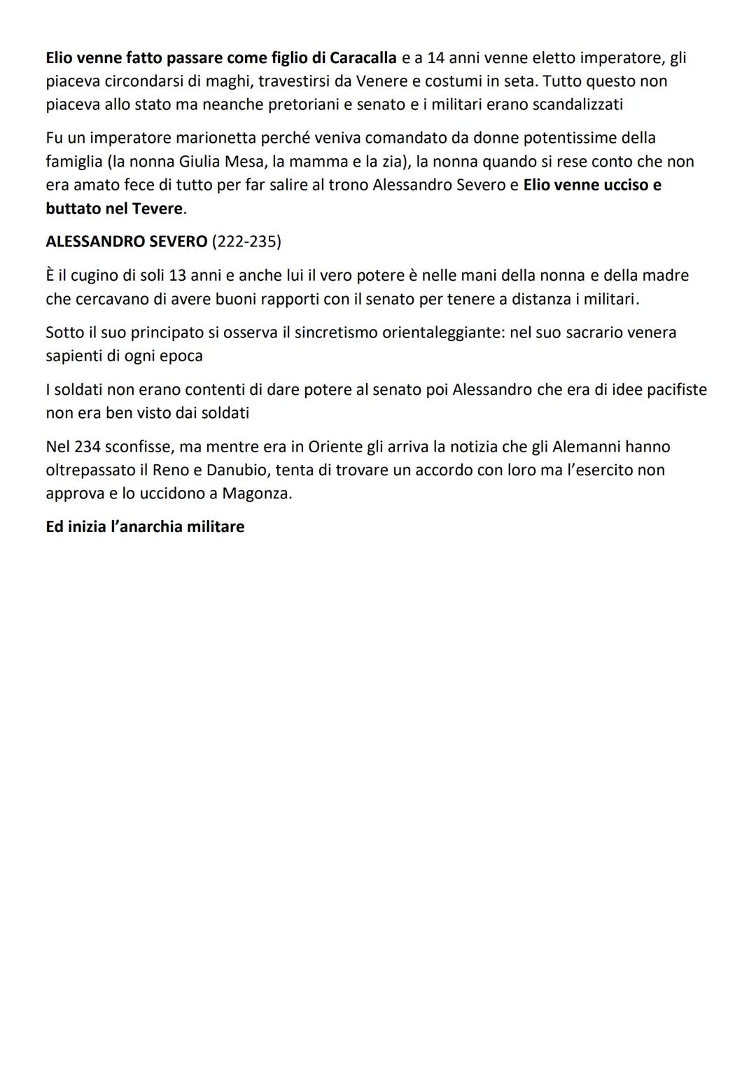 # DINASTIA DEI SEVERI (193-235)

La storia passa da un impero d'oro a un impero di ferro arrugginito

UNA MONARCHIA MILITARE, i soldati acqu