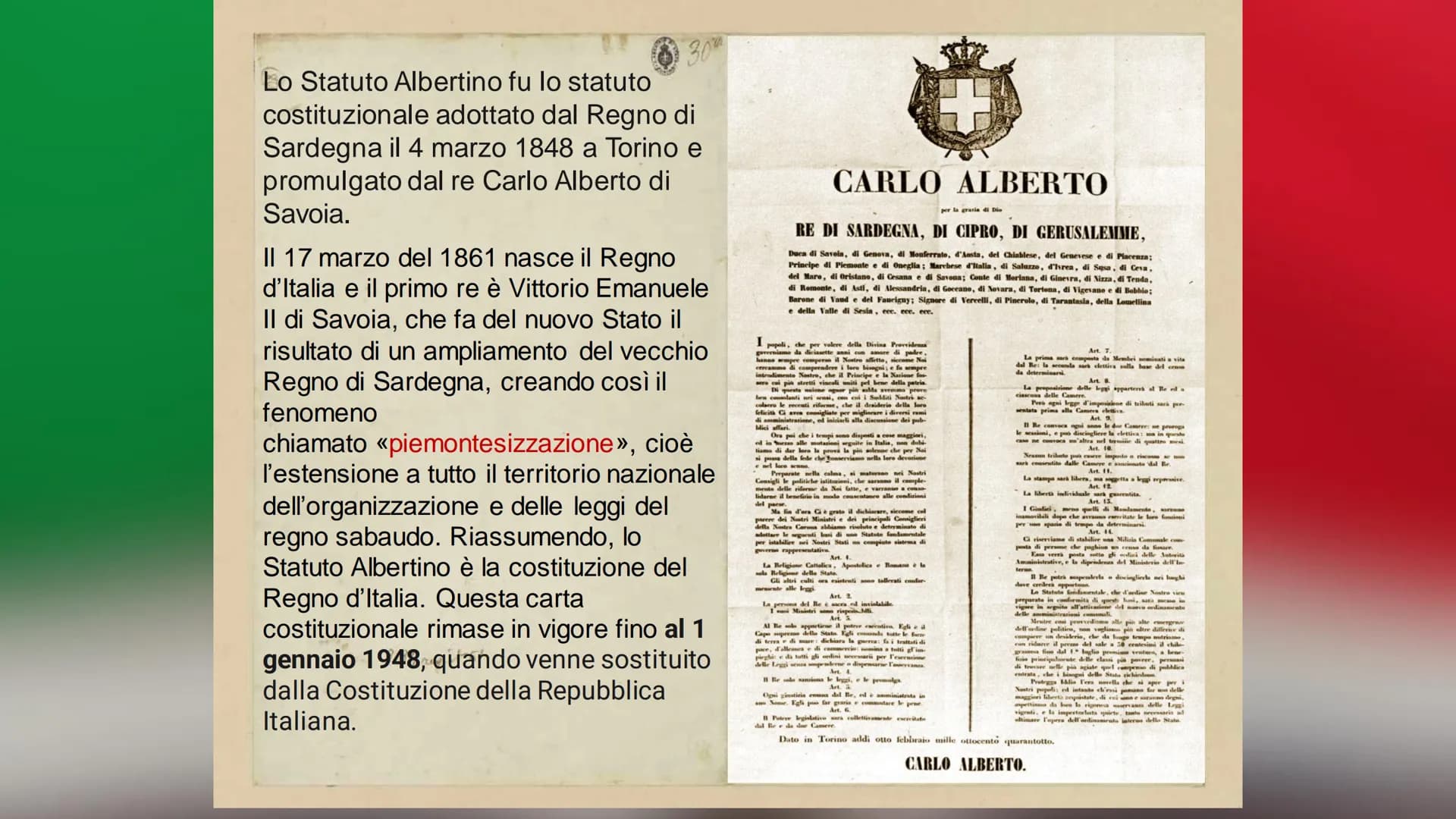 LA COSTITUZIONE
ITALIANA
Classe 4^C
REPVBBLICA ITALIANA A. 100
QUANDO È NATA LA
COSTITUZIONE E' nata la Repubblica italiana
Umberto partirà 