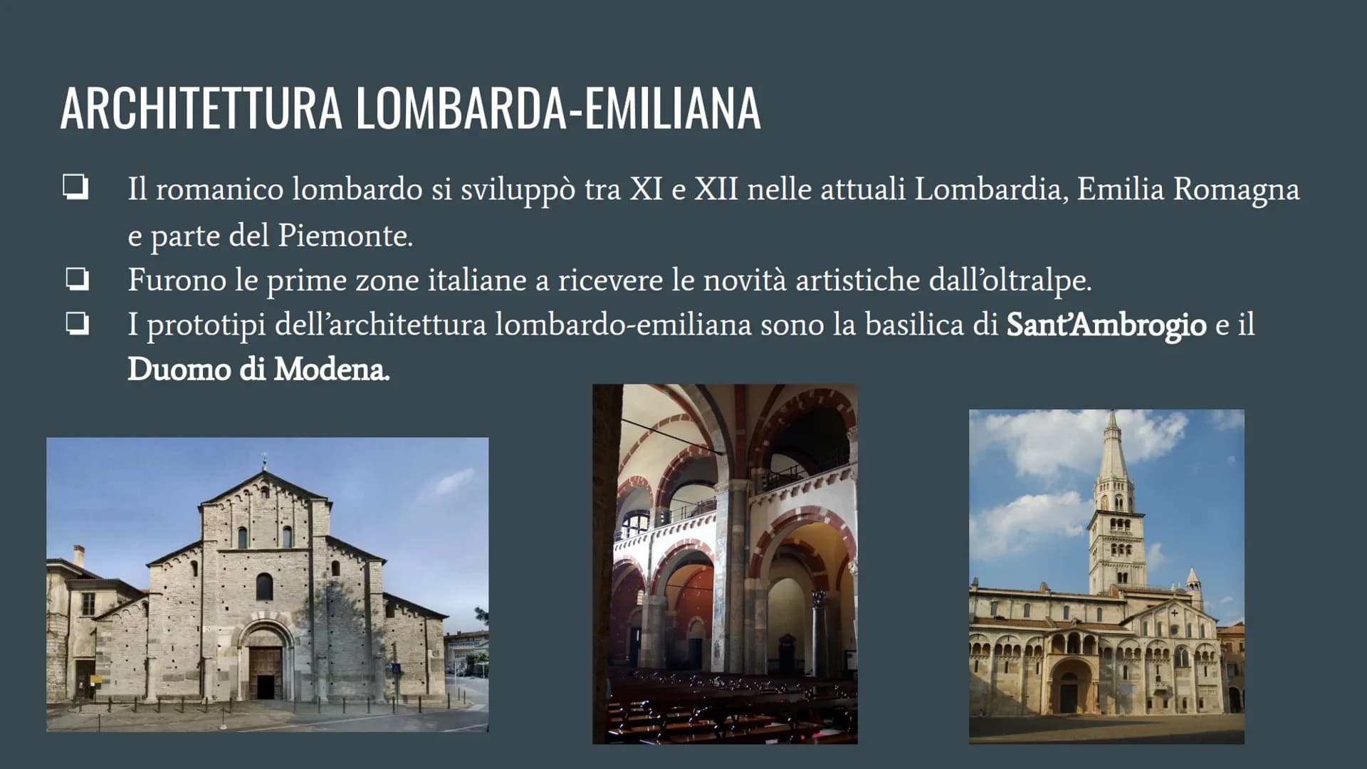 ARTE ROMANICA CARATTERI DELL'ARTE ROMANICA
Si afferma in Europa tra la fine del X fino alla metà del XII secolo
Viene chiamato romanico in q