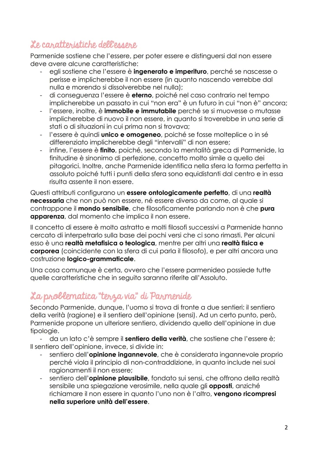 L'indagine sull'essere
1. La filosofia eleatica
L'eleatismo prende il suo nome da una città situata nell'attuale regione della
Campania, a s