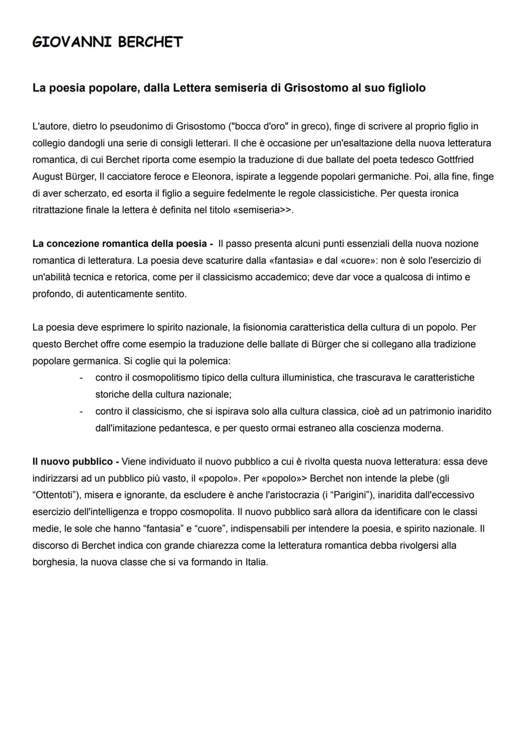 IL ROMANTICISMO EUROPEO: IL RIFIUTO DELLA RAGIONE E
L'IRRAZIONALE
Il Romanticismo è un movimento culturale che comprende tutte le braccia de