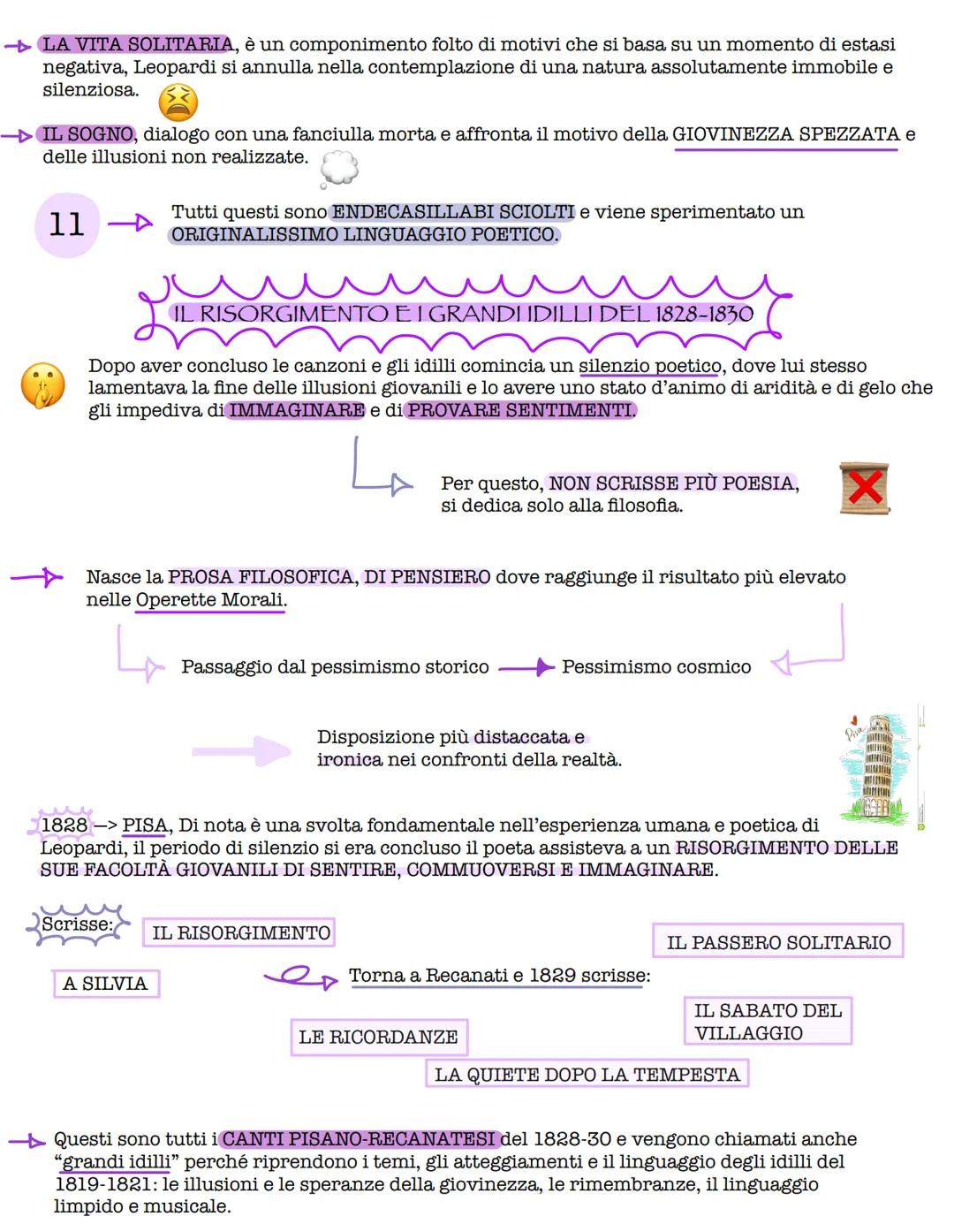 LA POETICA DEL VAGO
E INDEFINITO
1820 viene elaborata la teoria del piacere che rappresenta il punto d'avvio
della sua poetica. Leopardi sos