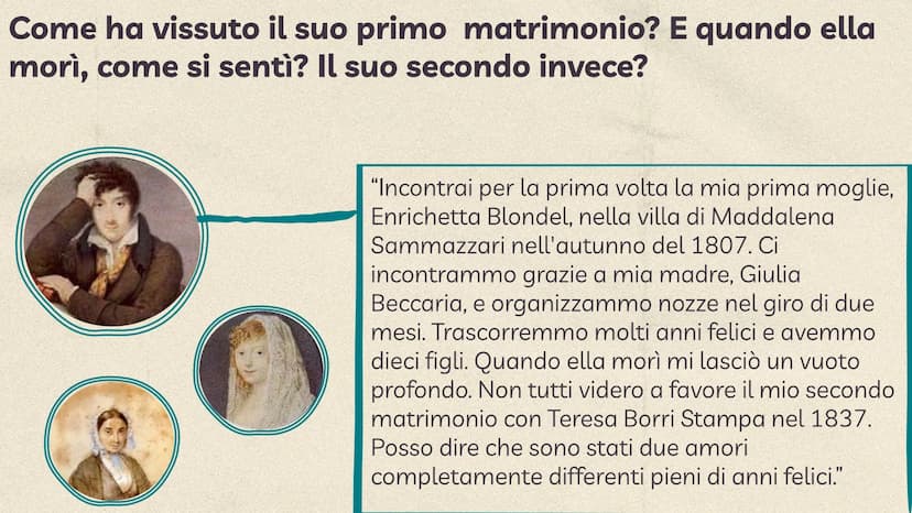 
<p>Salve sig. Manzoni, siamo molto lieti di conoscerla. Dopo aver studiato le vostre opere vorremmo porle alcune domande. E' possibile?</p>
