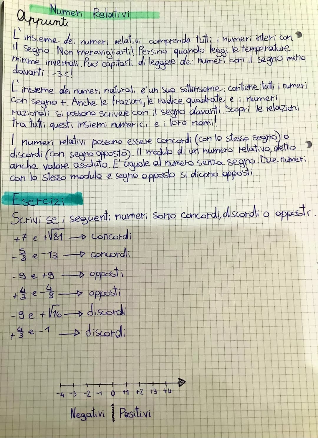 Numeri Relativi
Appunti
L'insieme dei numeri relativi comprende tutti i numer, interi con
il segno. Non meravigliartil Persino quando leggi 