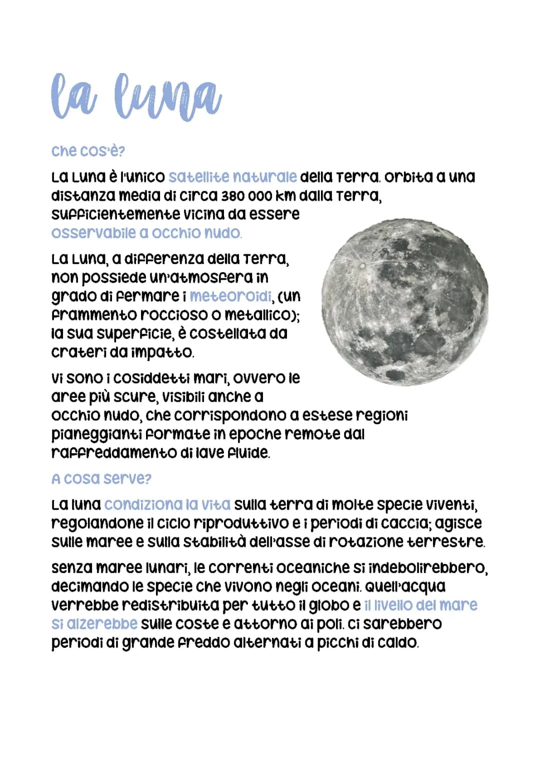 La Luna: Curiosità e Informazioni