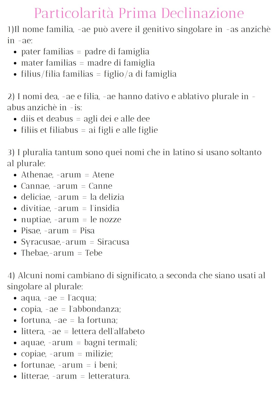 Guida alle Declinazioni Latine: Prima, Seconda e Terza Declinazione