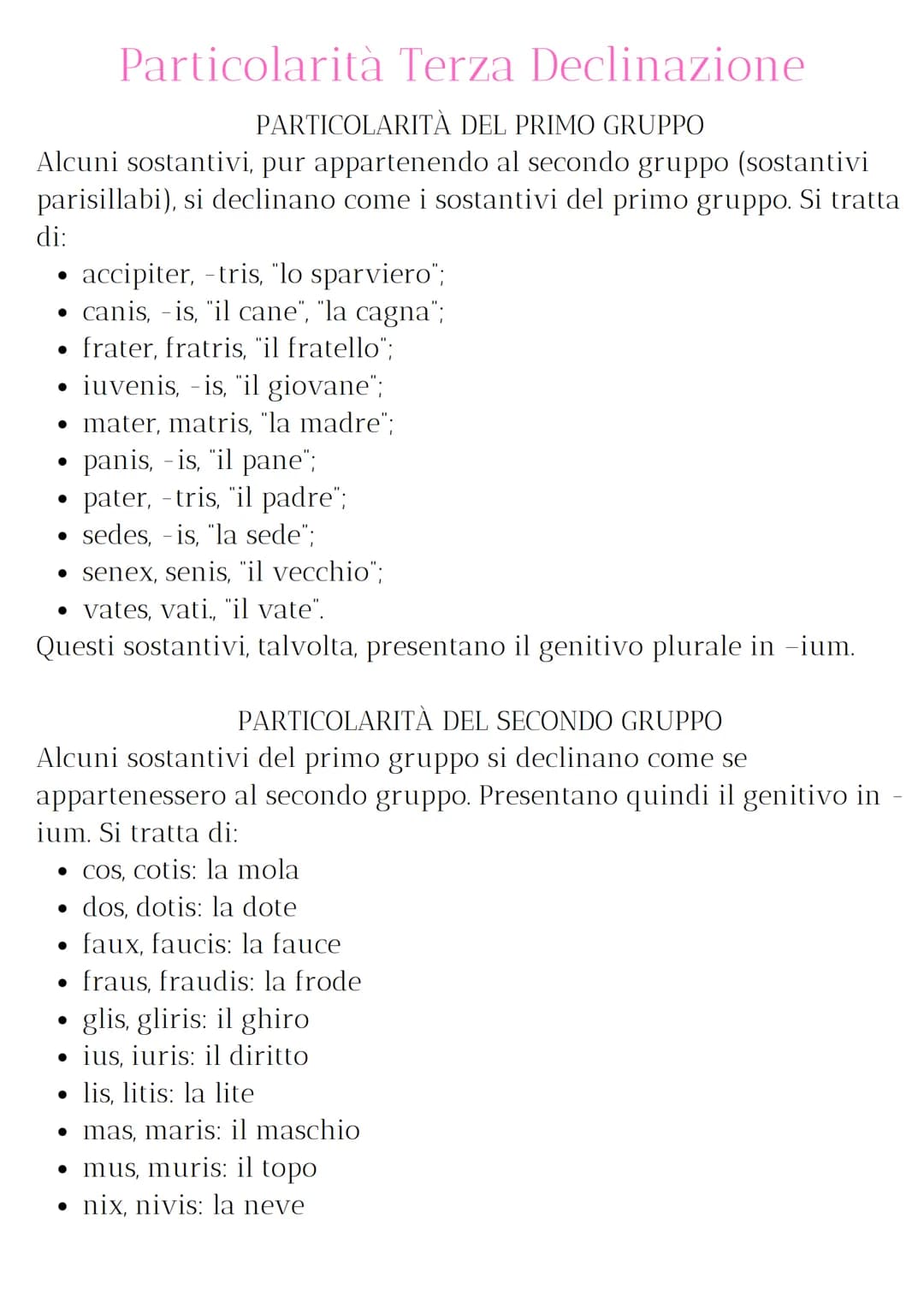 Guida alle Declinazioni Latine: Prima, Seconda e Terza Declinazione