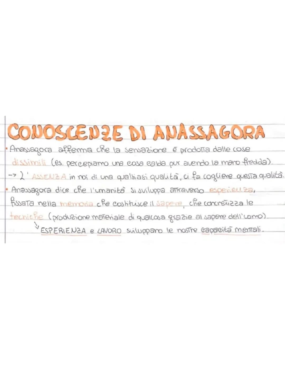Conoscenza di Anassagora 