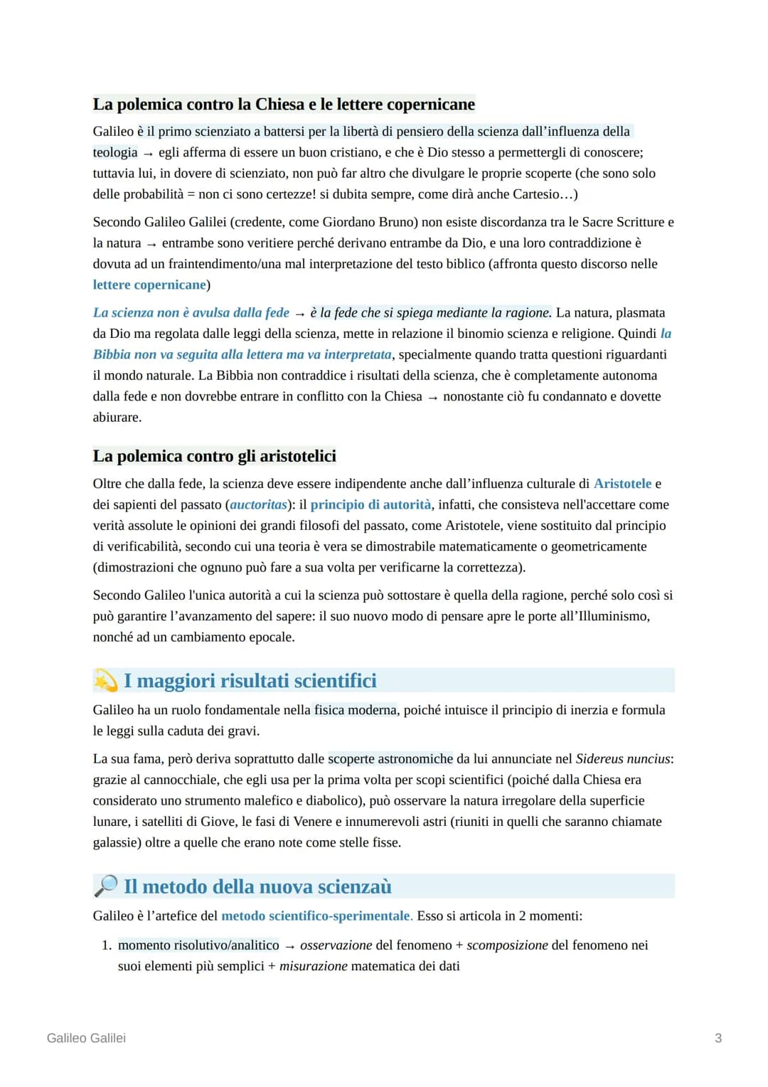 Galileo Galilei
La vita
Galileo Galilei nacque a Pisa da una famiglia di ceto-medio alto: suo padre voleva che diventasse
medico, tuttavia l