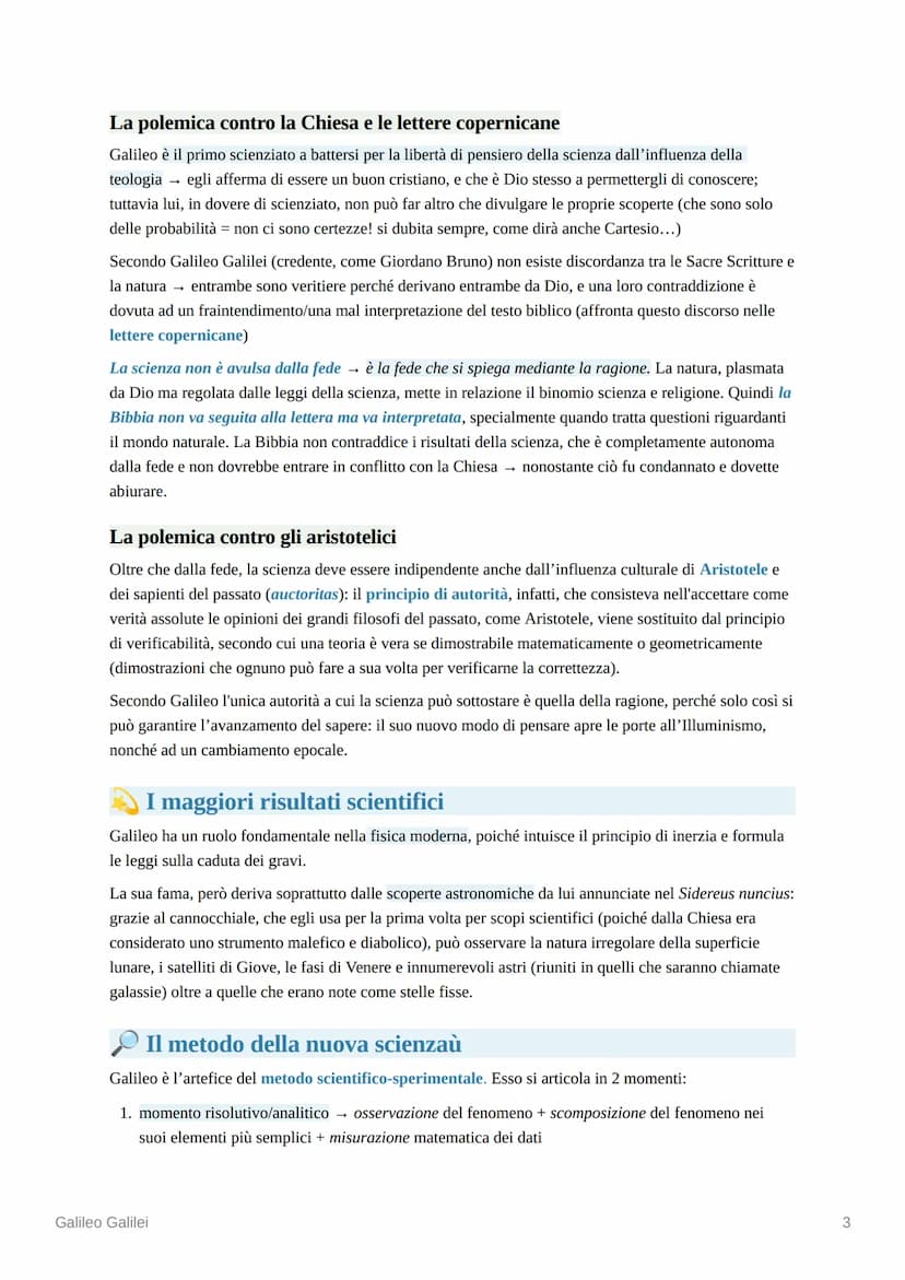 Galileo Galilei
La vita
Galileo Galilei nacque a Pisa da una famiglia di ceto-medio alto: suo padre voleva che diventasse
medico, tuttavia l