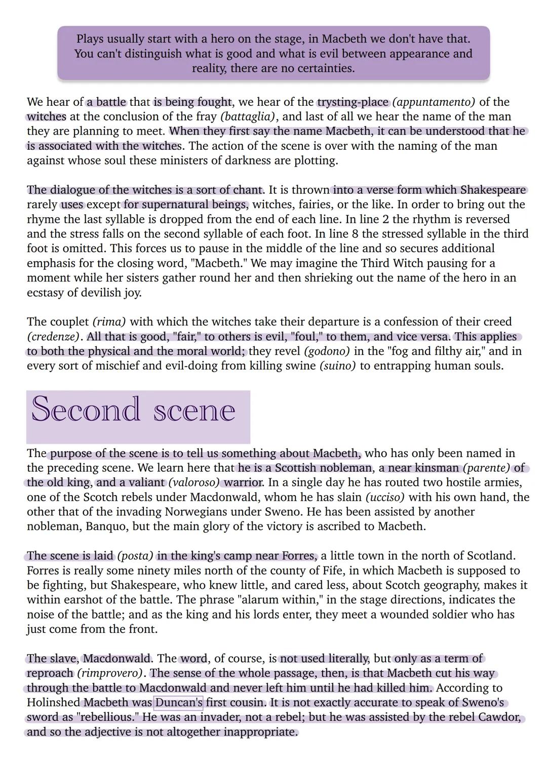 Macbeth
Shakespeare's context: Shakespeare wrote for every
kind of audience and that expresses how they all came from
the same background, a