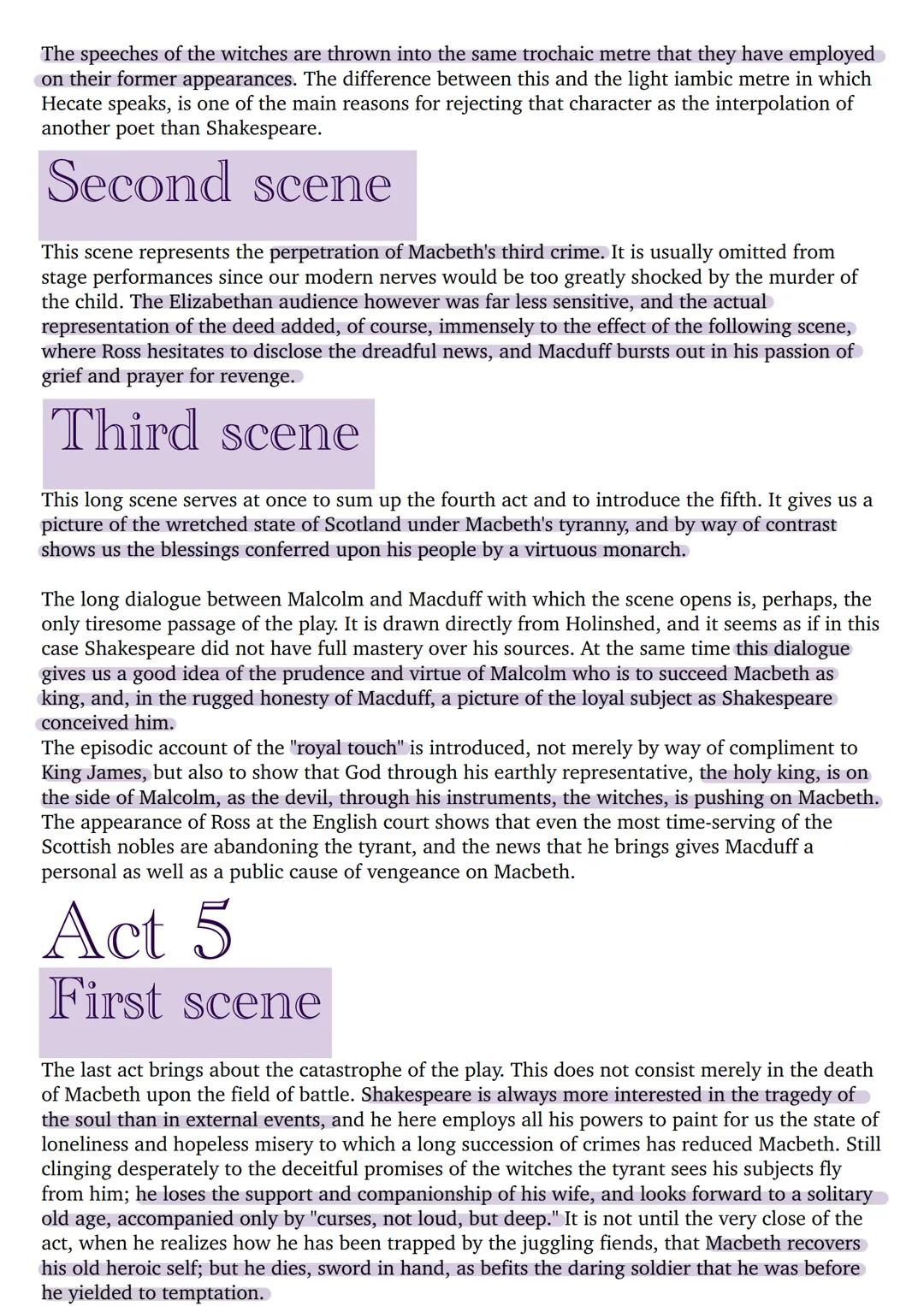 Macbeth
Shakespeare's context: Shakespeare wrote for every
kind of audience and that expresses how they all came from
the same background, a