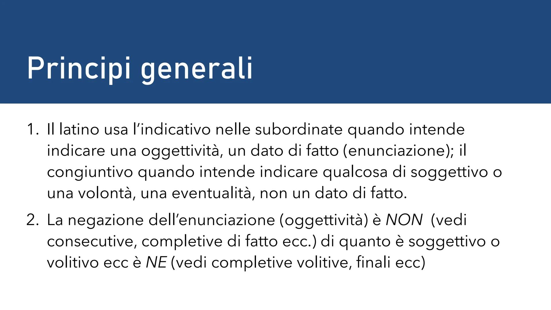  Le subordinate
1. Completive: quelle che servono a completare la reggente con un elemento essenziale:
oggettive (= complemento oggetto), so