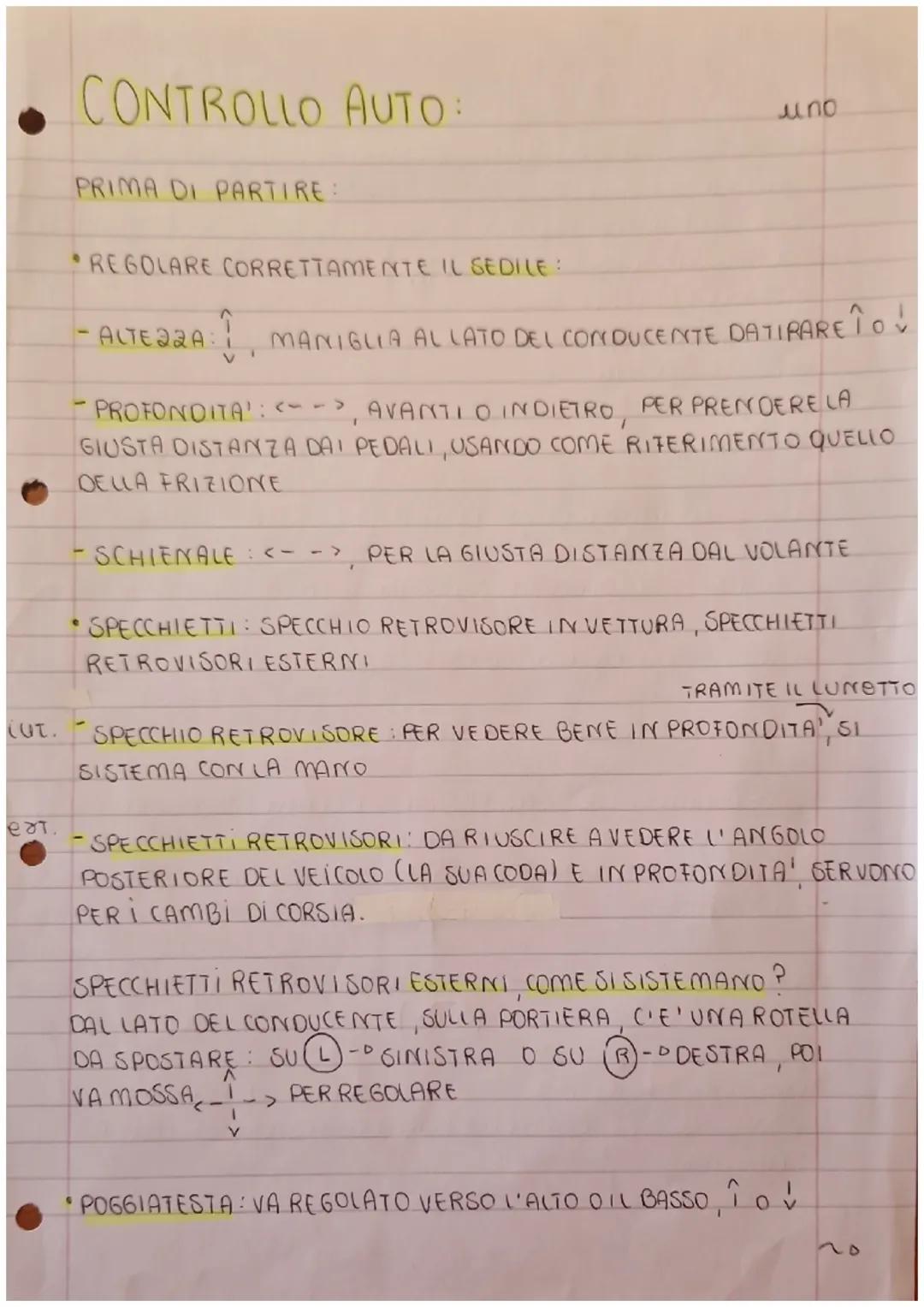 LUT.
eat.
CONTROLLO AUTO:
PRIMA DI PARTIRE:
uno
REGOLARE CORRETTAMENTE IL SEDILE:
ALTE22A: MANIGLIA AL LATO DEL CONDUCENTE DATIRARE TO!
"PRO
