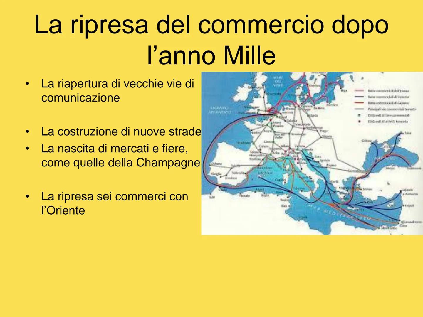 LA RINASCITA ECONOMICA
DELL'ANNO MILLE
1X12
IXI
112
1 Clima più
mite
le terre incolte
vennero arate e
coltivate, le foreste
vennero abbattut