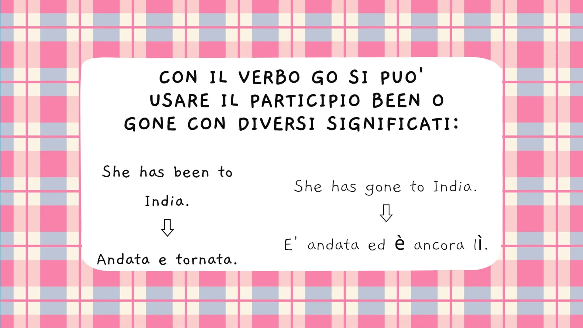 PRESENT
PERFECT |
IL PRESENT PERFECT SI USA PER
DESCRIVERE AVVENIMENTI O
SITUAZIONI CHE SI SONO SVOLTE
NEL PASSATO, MA CHE HANNO
ANCORA QUAL
