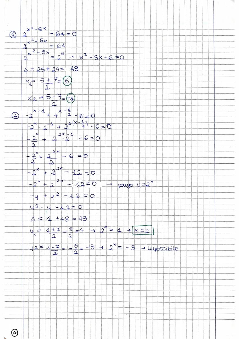 esponentiali
Chiamiamo gumzioni esponenziali tutte quelle funzioni che si
presentano nella forma y=a², com a mumero ceale
positivo e diverso